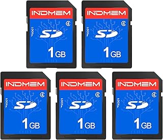 1GB SD Card Class 4 Flash Memory Card 5 Packs MLC Stanard Secure Digital Cards Camera Cards