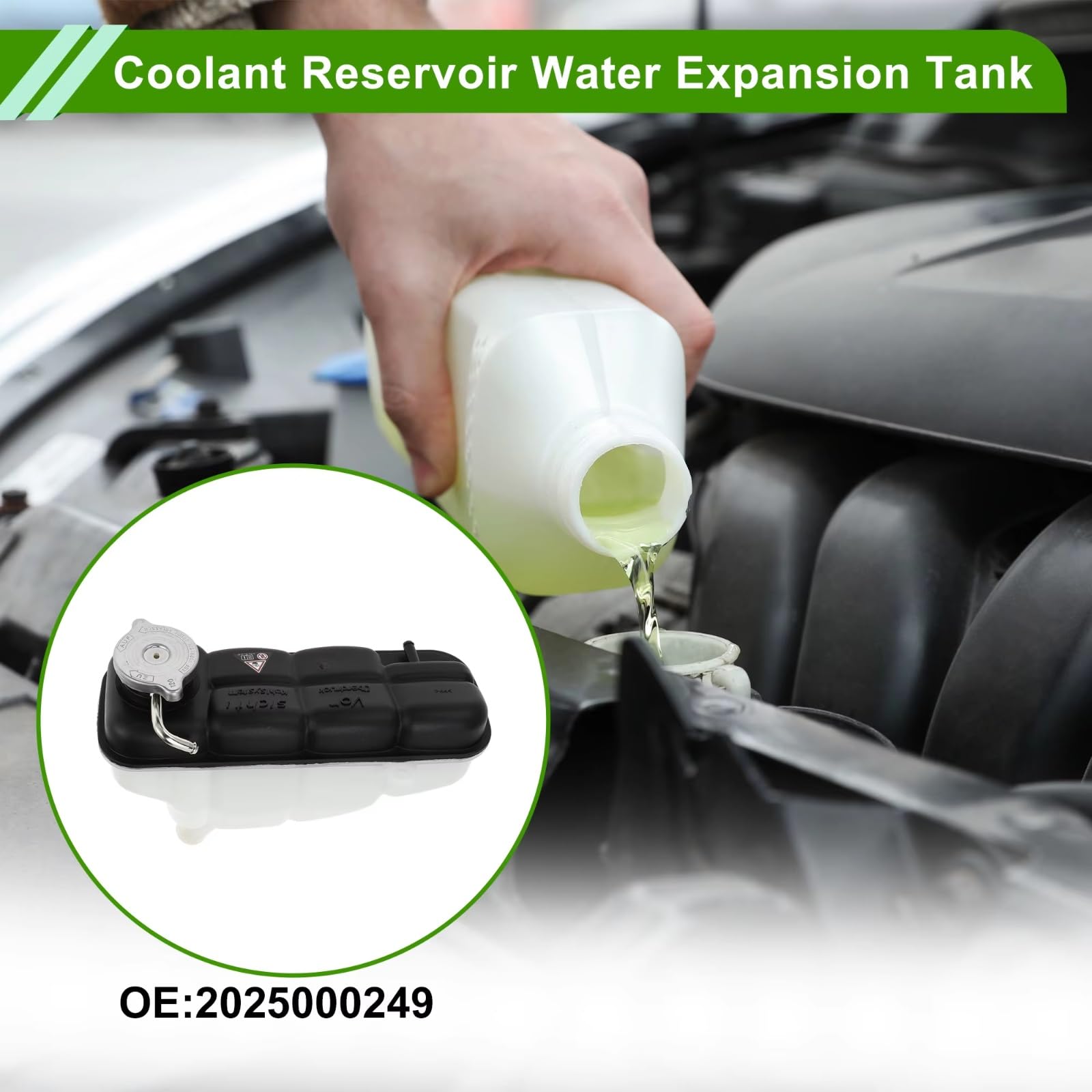 Compatibile Con Benz Per C230 2.3L L4 1994 1995 1996 1997 1998 2025000249 Serbatoio Liquido Raffreddamento Serbatoio Espansione Liquido Raffreddamento Motore Vaschetta Radiatore