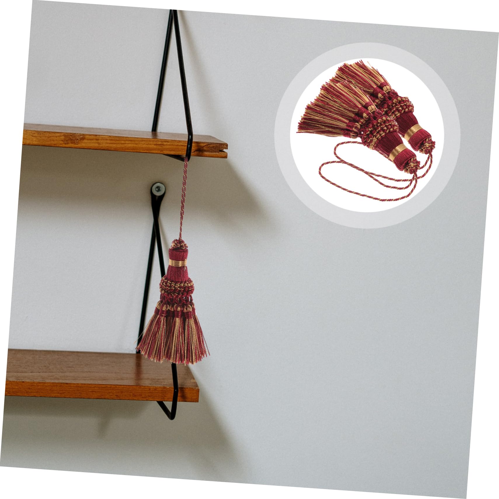 VICASKY 2pezzi Nappe Lunghe Artigianali in Poliestere Bordi Decorativi Per Creazioni Di Gioielli Orecchini Portachiavi Borse Tende e Tovaglie Per Manuali e Decorazioni Domestiche