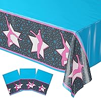 Vista 26 de Manteles para fiestas con diseño espacial. 54 x 108 pulg.