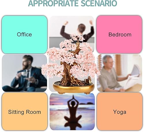 Miniatura 5 de Árbol natural de la vida (1.251 piedras preciosas) Árbol de cristal con propiedades curativas  Bonsái Feng Shui Árbol del dinero para la curación y