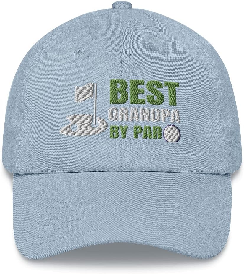 Best Grandpa by Par Golf Golfing Golfer Embroidered Dad Hat Adjustable Cotton Cap