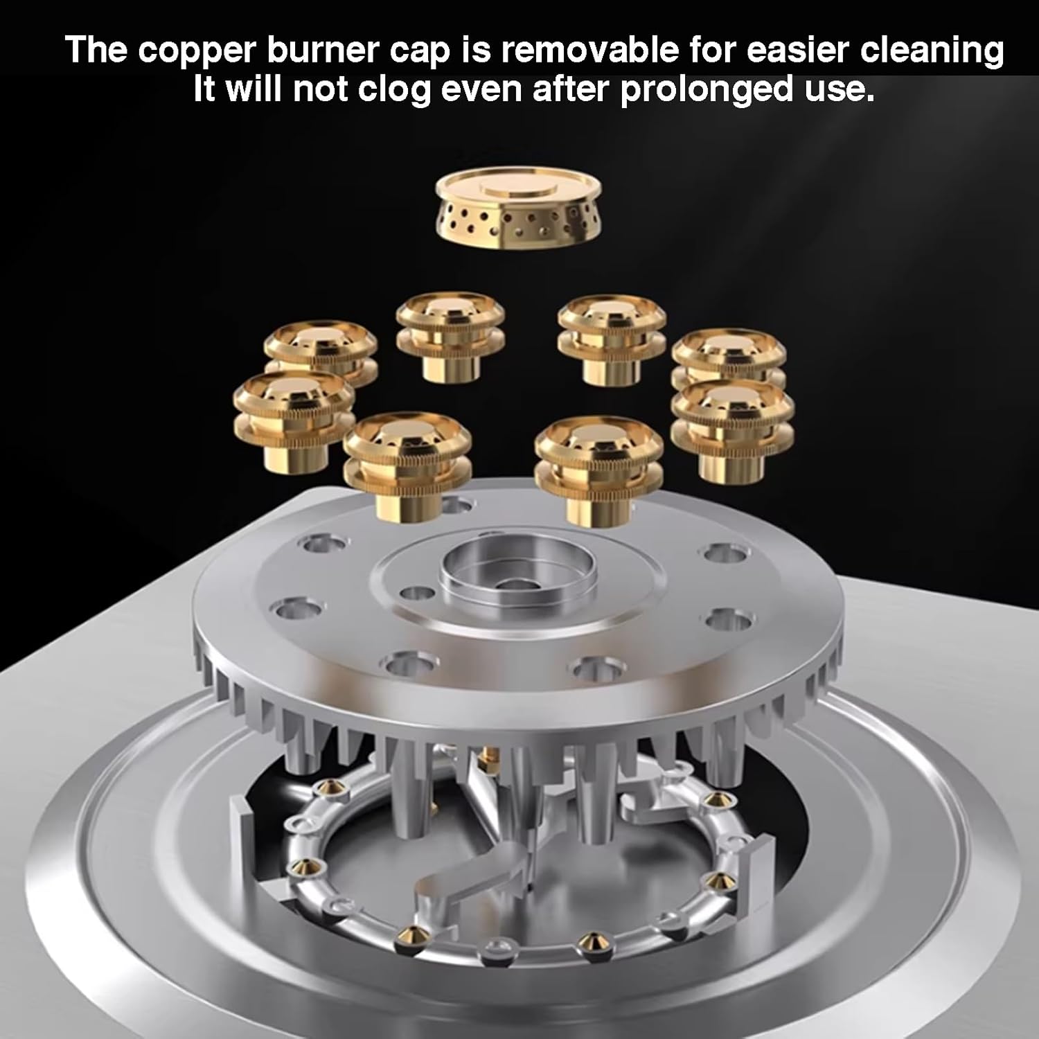 Portable 2 Burner Gas Stove,Stainless Steel Countertop,5.2KW 9-cavity High-Power Cooktop,with 99-Min Timer and Flame Failure Protection(NG)