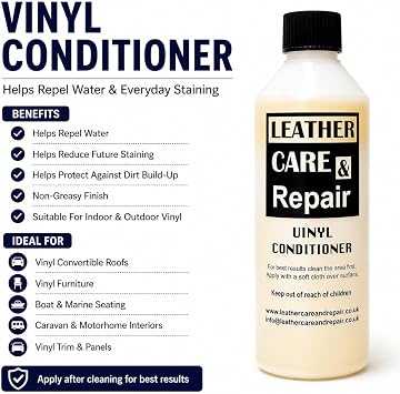 Leather Care & Repair Vinyl Conditioner/Protector, 500ml | Waterproofing Agents, Stain Repellents, Non Greasy Finish, Indoor & Outdoor Use