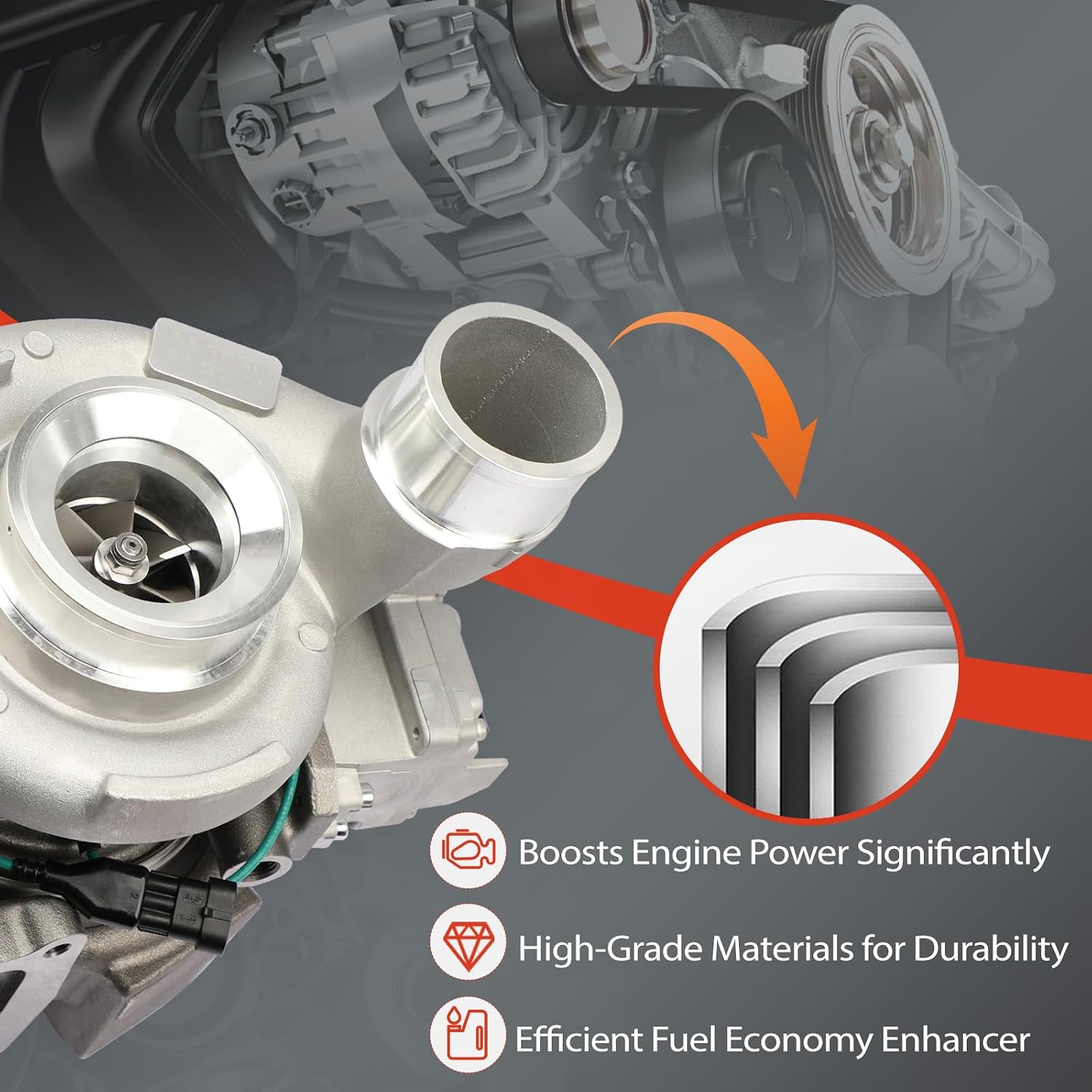 HE300VG Turbocharger Assembly with Turbo Actuator - 68321378AA - Compatible with Ram 2500 3500 2013-2018 6.7L, ISB Diesel, Replaces OE 5326055HX, 5326055HX, 5326056HX, 68212739AA, 68321378AA