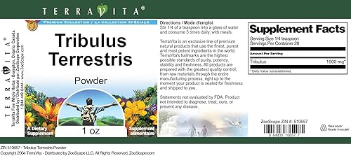 Miniatura 4 de Tribulus Terrestris Polvo (1 oz, ZIN 510657)