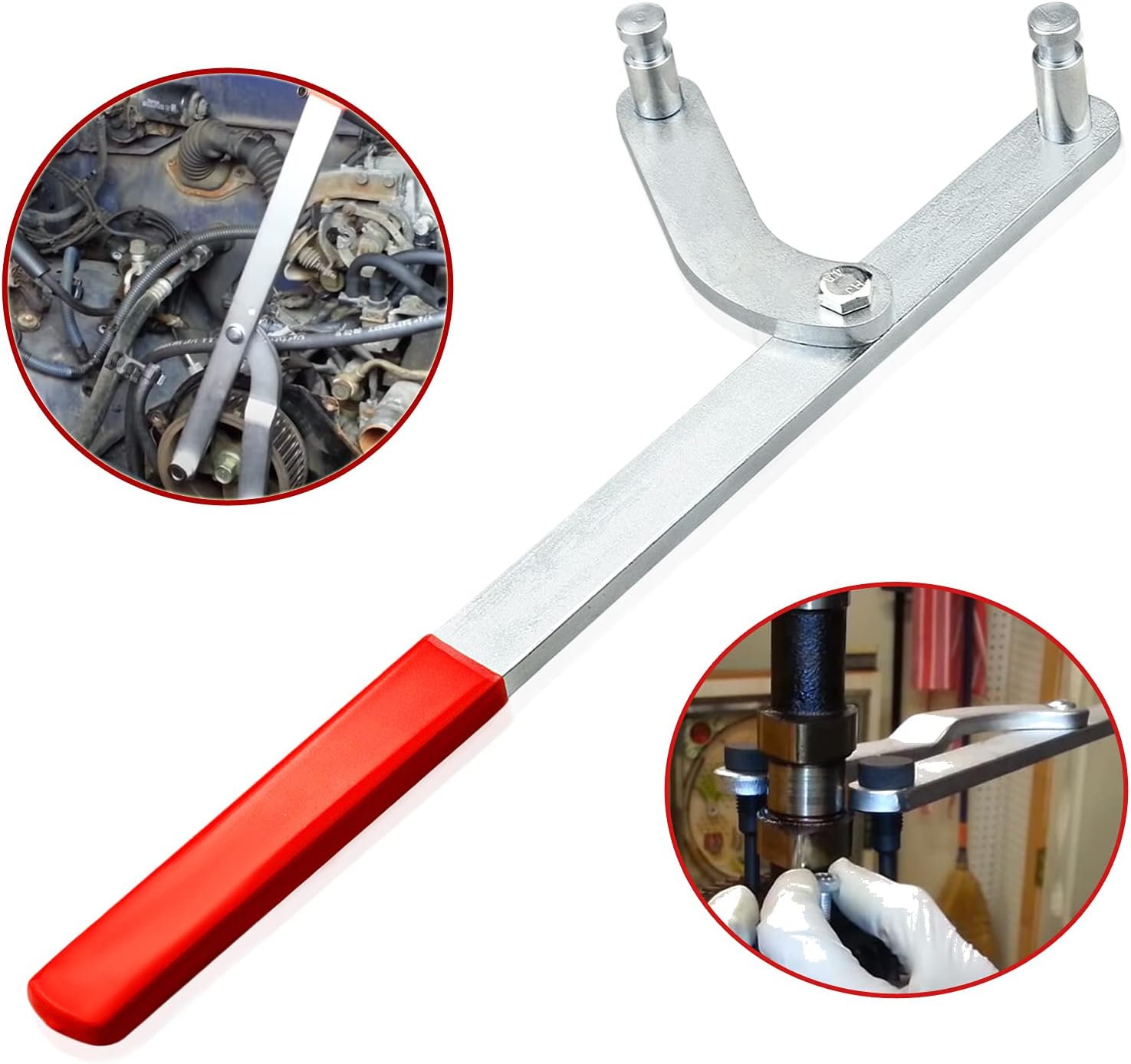 Universal Camshaft Pulley Holding Tool Fit for Ford Dodge Audi Chrysler Ford GM Honda Mazda Nissan Toyota Volvo Cam Sprocket Holding Tool