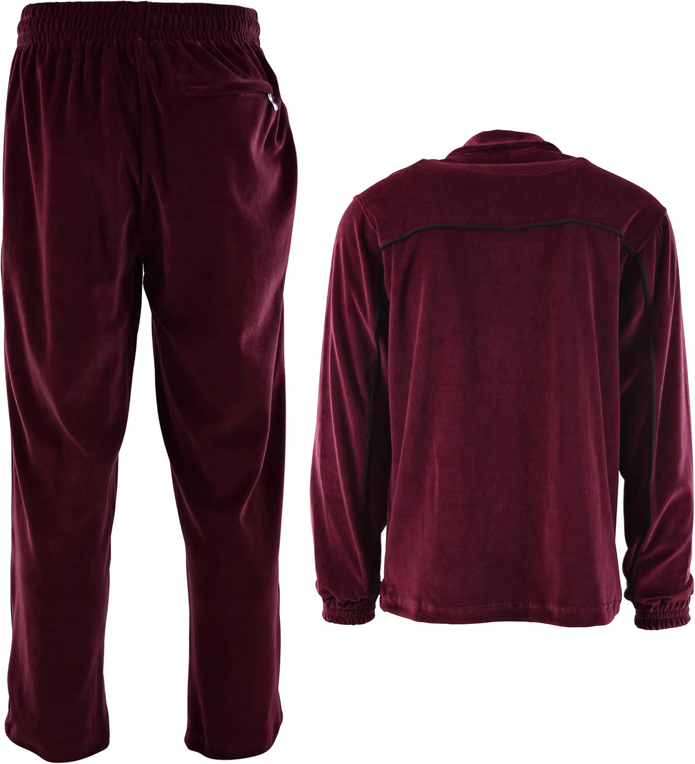ChoiceApparel Mens Velour Tracksuit with Zippered Pockets