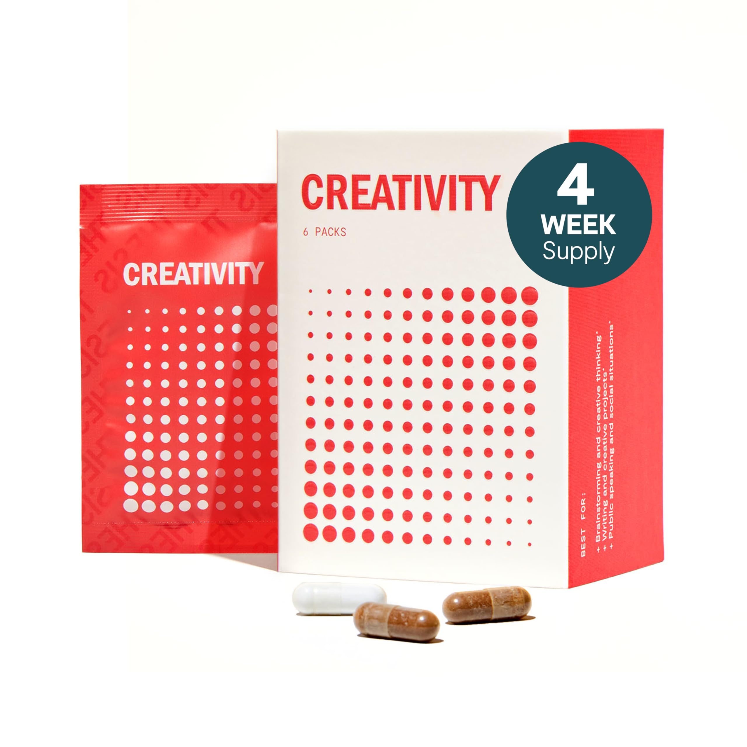 Thesis Creativity - Nootropic Brain Support Supplement - Support Learning, Memory & Verbal Fluency - Ashwagandha, Agmatine, L-Theanine & More - 24 Servings - 1 Month Supply