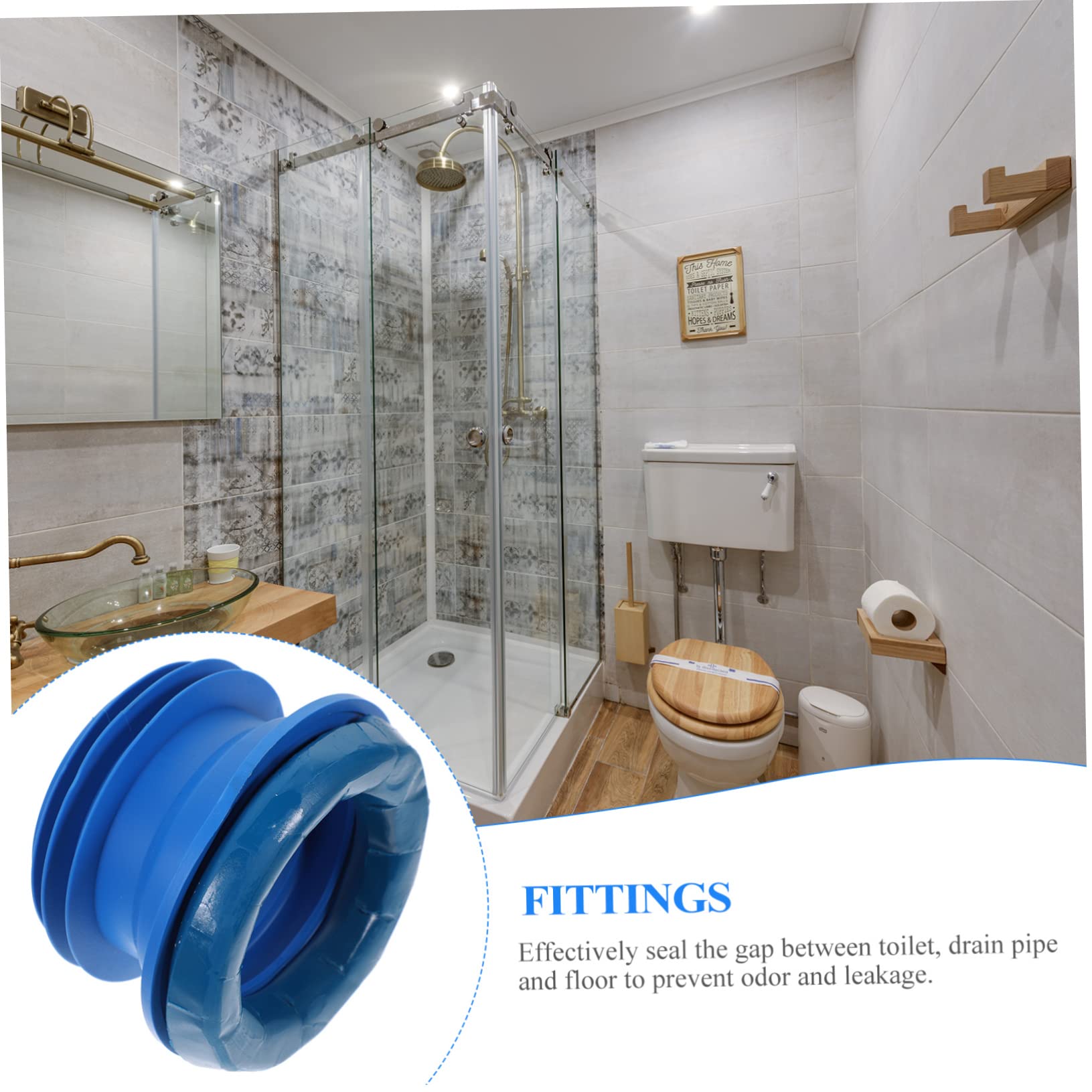 Gatuida Gomma Anello Di Tenuta Per Wc Guarnizione in Gomma Per Tazza Del Wc Sigillo Per Anello Per Tazza Del Facile Da Installare