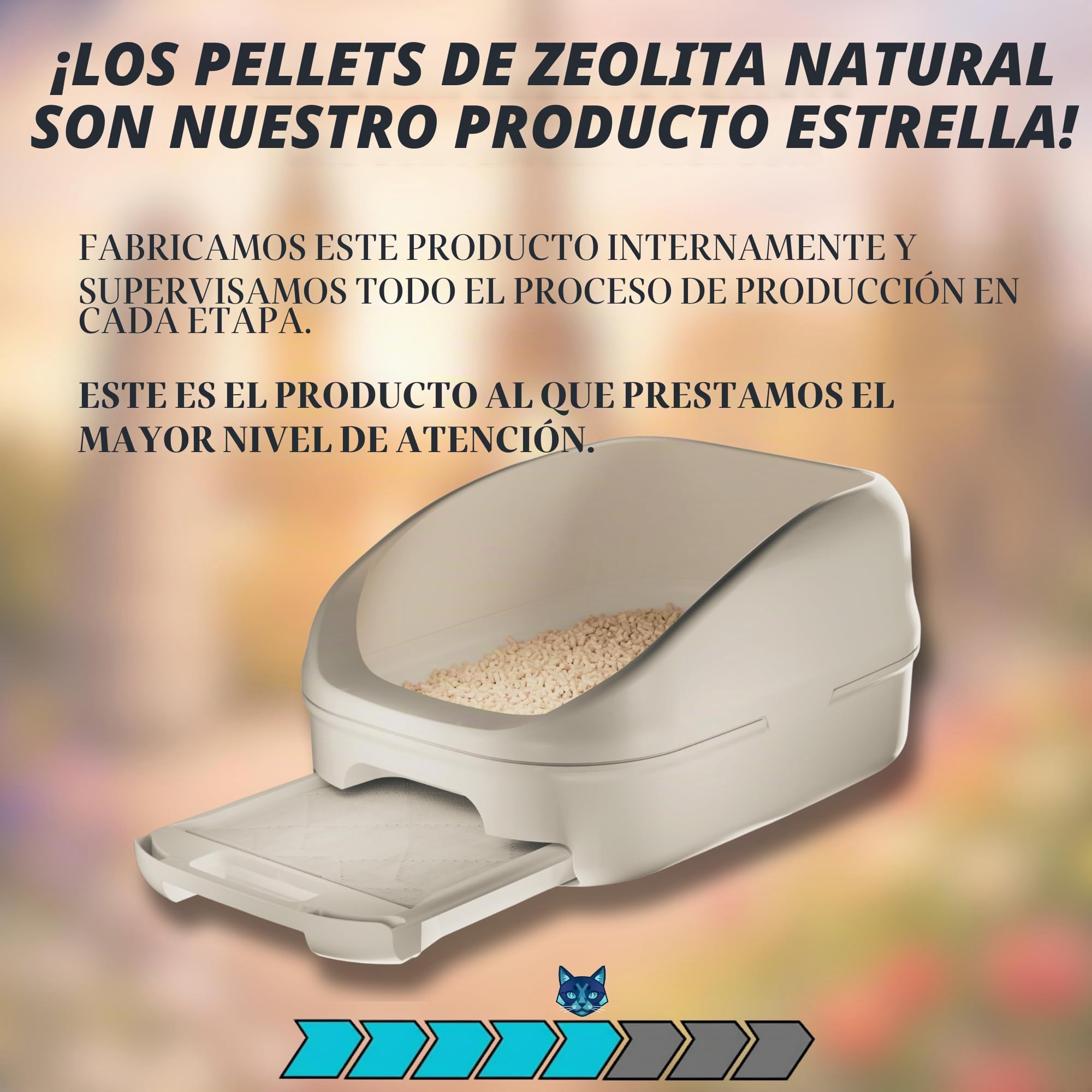 Pellets de arena para gatos de zeolita natural para sistemas de arena de gatos de dos capas (1,81 kg)
