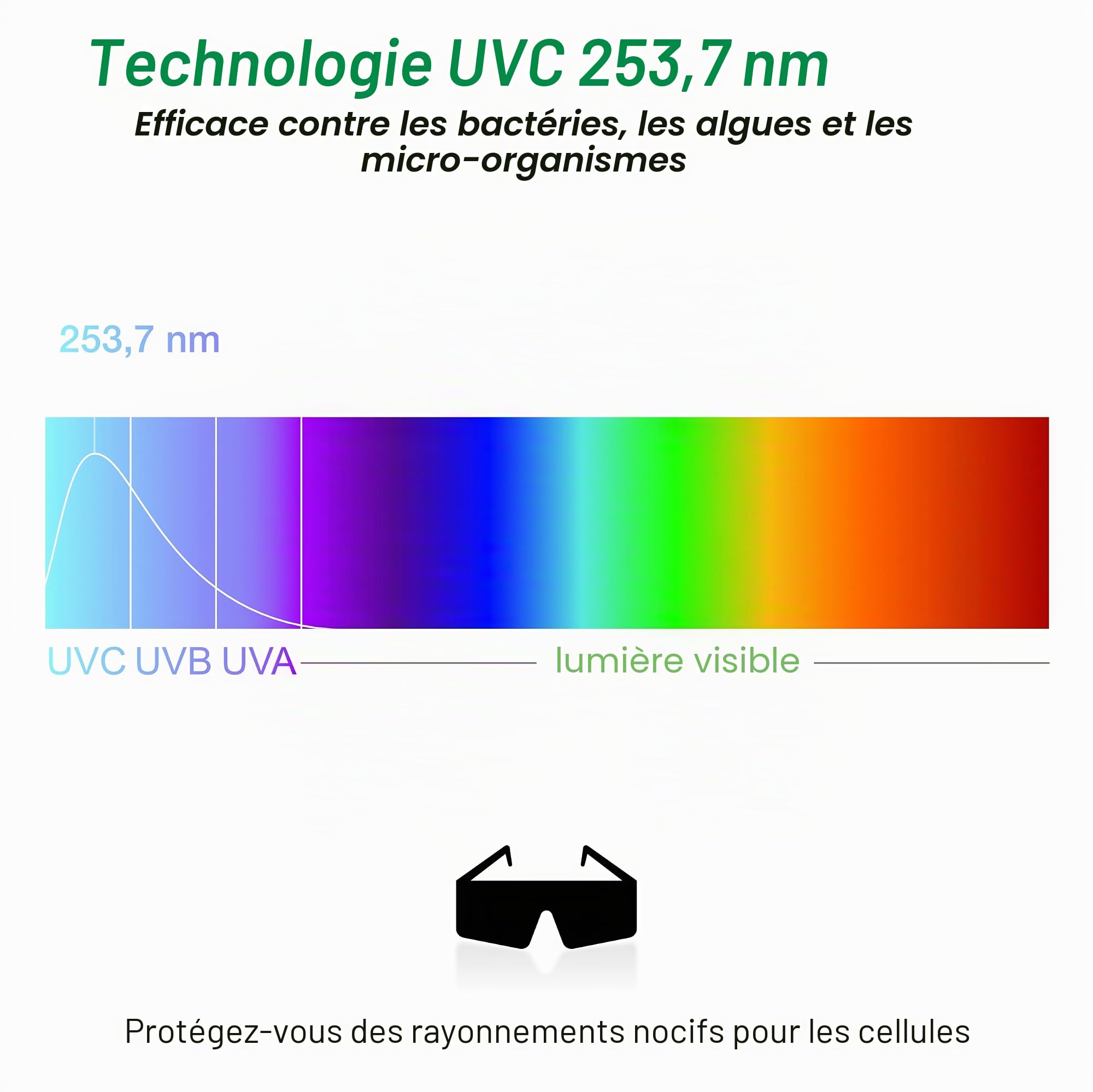 Wagner Green Lampe de rechange UVC 2G11 PL-L pour clarificateur d'eau et filtre de bassin (18 W)