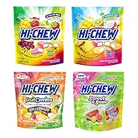 Vista 7 de HI-CHEW Mezcla Variada a Granel, Más de 220 Piezas, 4 Bolsas con Base - 13 Sabores a Granel, Dulces Masticables Dulces y Agrios, Únicos Divertidos