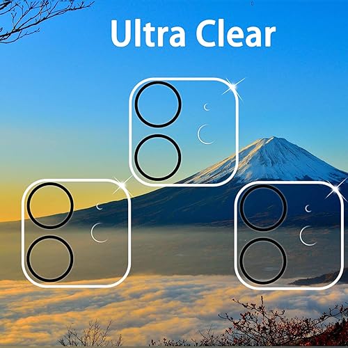 Miniatura 2 de Paquete de 3 protectores de lente de cámara de vidrio templado para iPhone 12 de 6.1 pulgadas, Ultra HD, dureza 9H, arañazos, compatible con fundas,