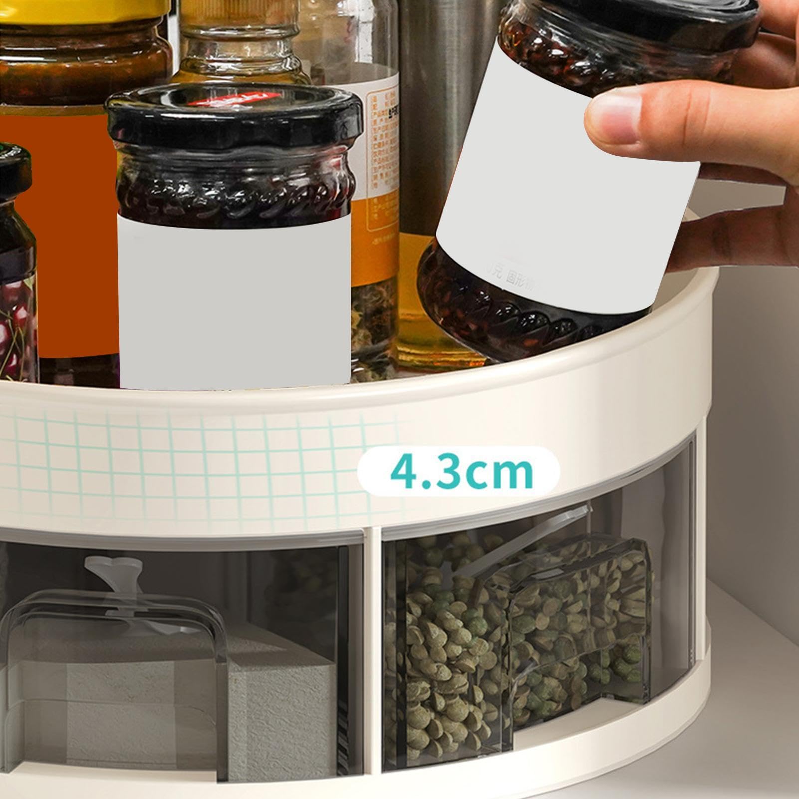 Organisateur plateau tournant pour cuisine Plateau Tournant 30 cm Avec 6