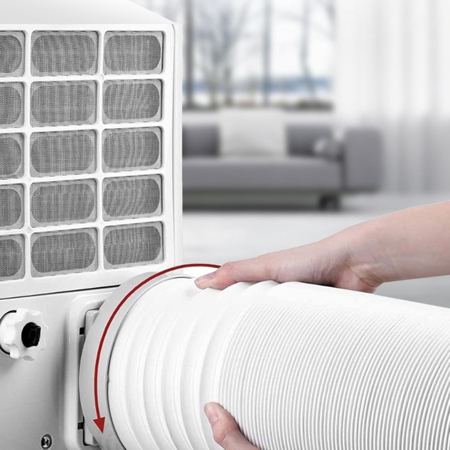 ポータブルエアコンホース - 直径5.1インチのAC排気ホース、ジム、リテールストア、アパート、部屋、ホームウェアハウス用ベントチュ