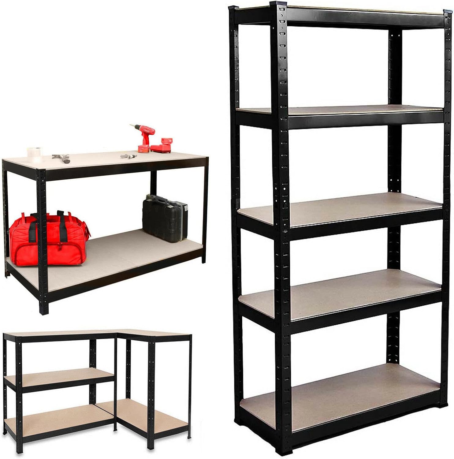 Rigogo Heavy Duty Storage Shelving Unit, 5 Tier Garage Shelving Units and Storage