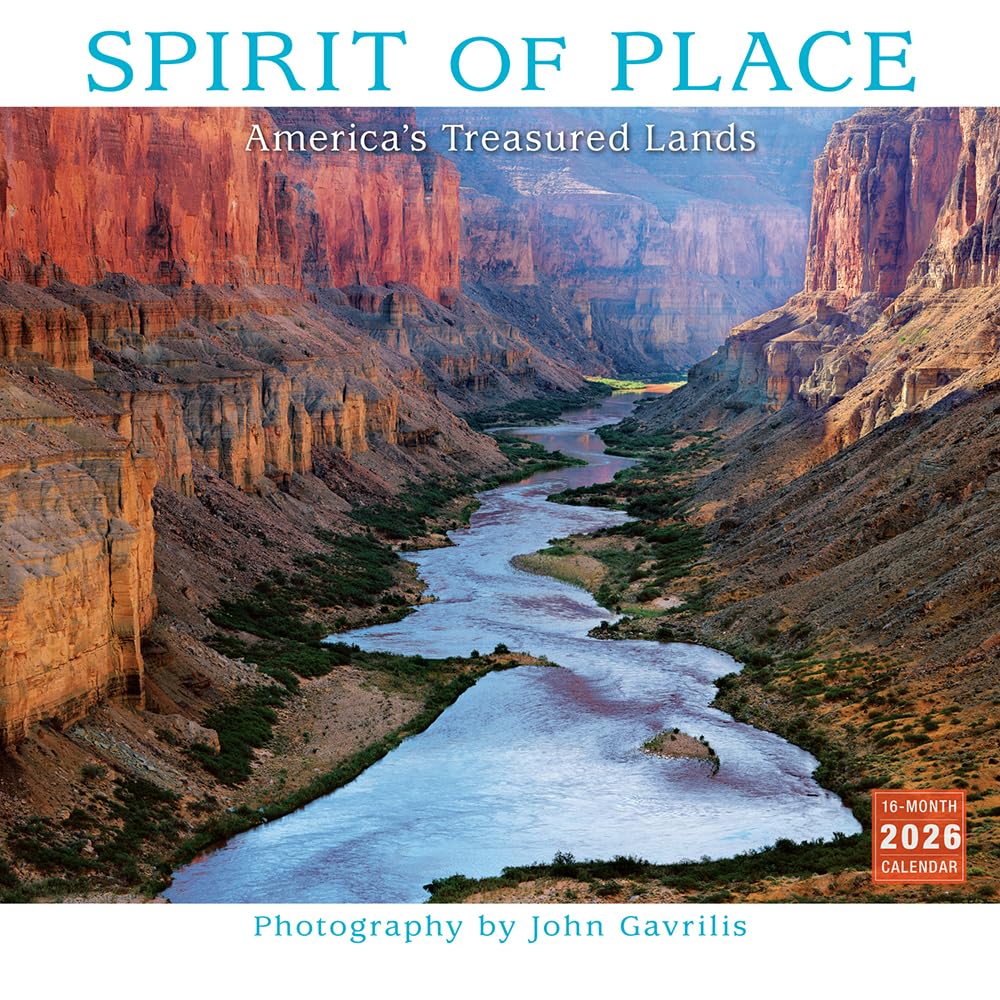 The Spirit of Place 2026 Wall Calendar, 12-Month Nature & Travel Photography of America's Treasured Lands, 12" x 12", 2026 Calendar and Planner with