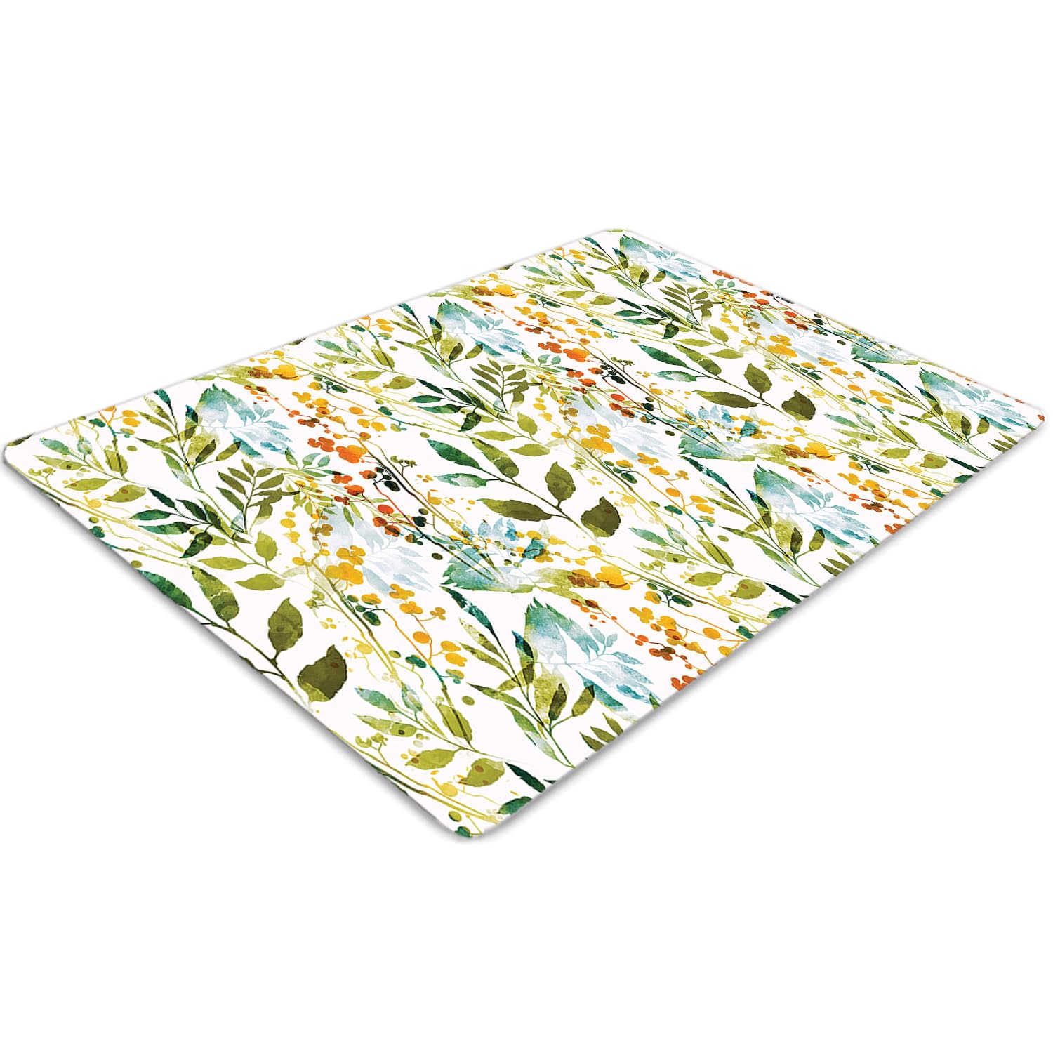 Tapis pour protection de sol de bureau 120x90 cm fleurs bohèmes