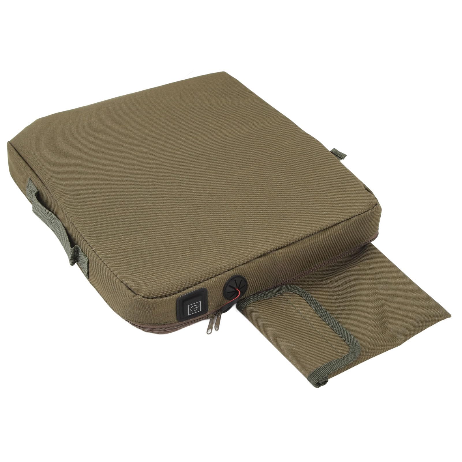 VGEBY Cojín de Asiento con Calefacción Portátil, Carga USB, 3 Configuraciones de Temperatura, Ligero, Impermeable, con Tecnología de Calefacción Inteligente, para Acampar, Pescar,
