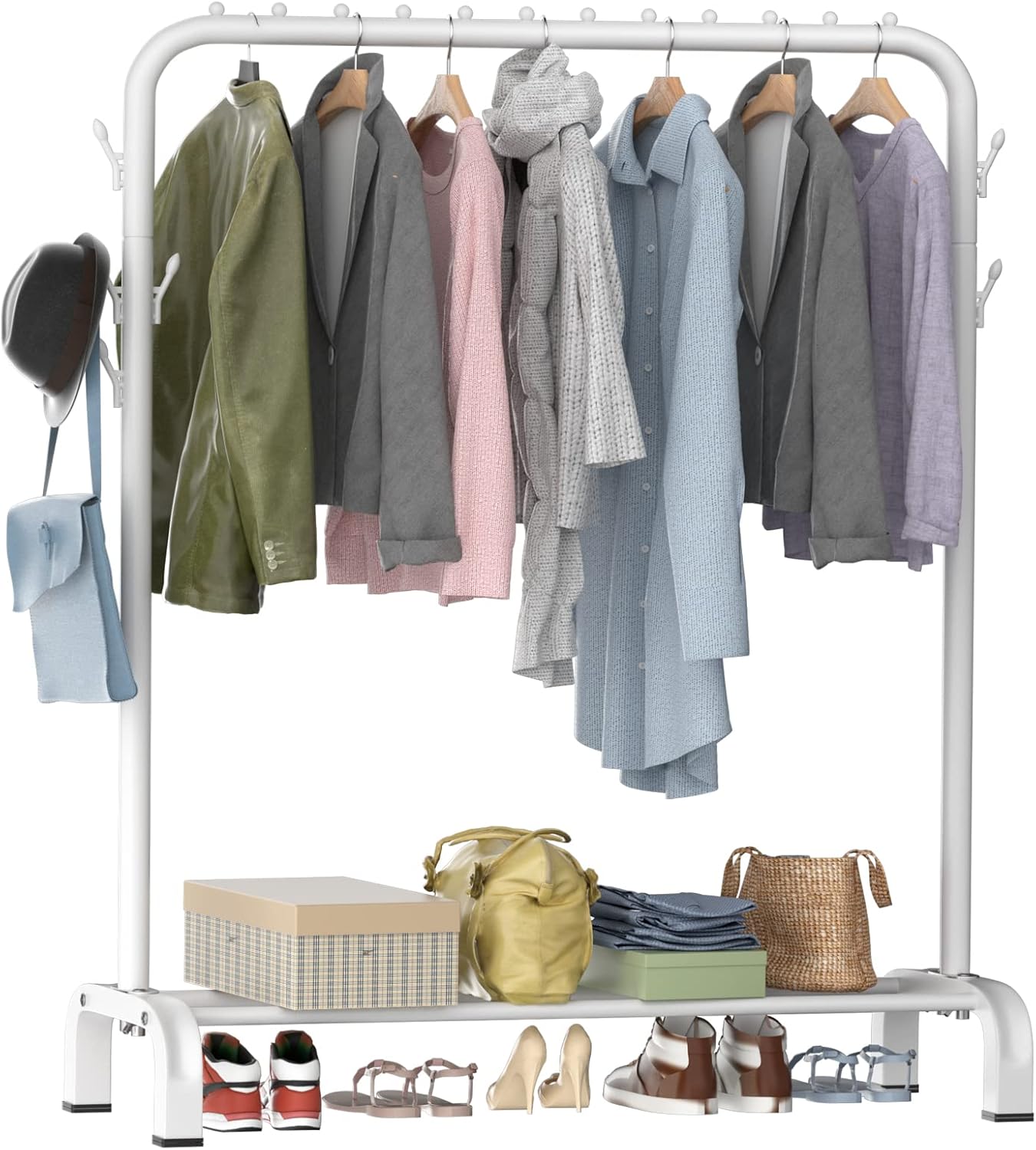 LOEFME Clothes Rail, Heavy Duty Clothes Rail, Clothes Rails For Bedroom