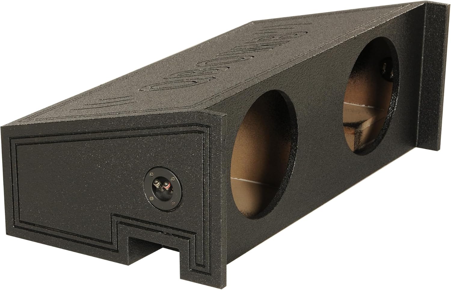 Q Power Dual 10in Behind Rear Seat Downfire Subwoofer Enclosure, QBomb Sub Box Compatible with Jeep CJ5 and CJ7, All Years