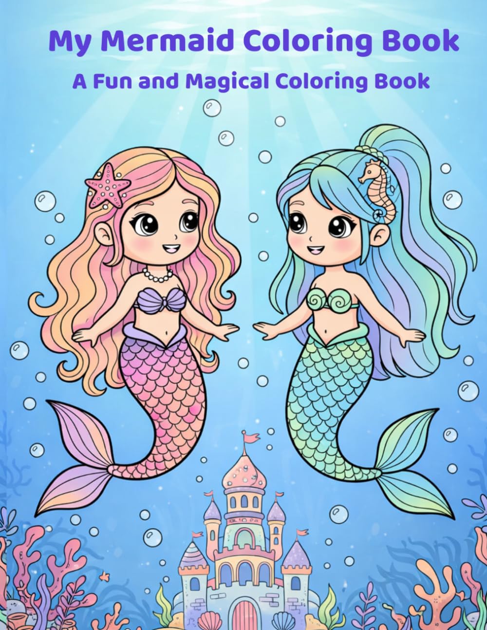 My Mermaid Coloring Book: A Cute and Relaxing Coloring Book for Kids Ages 4–8 | Sweet Under the Sea Mermaid Pages