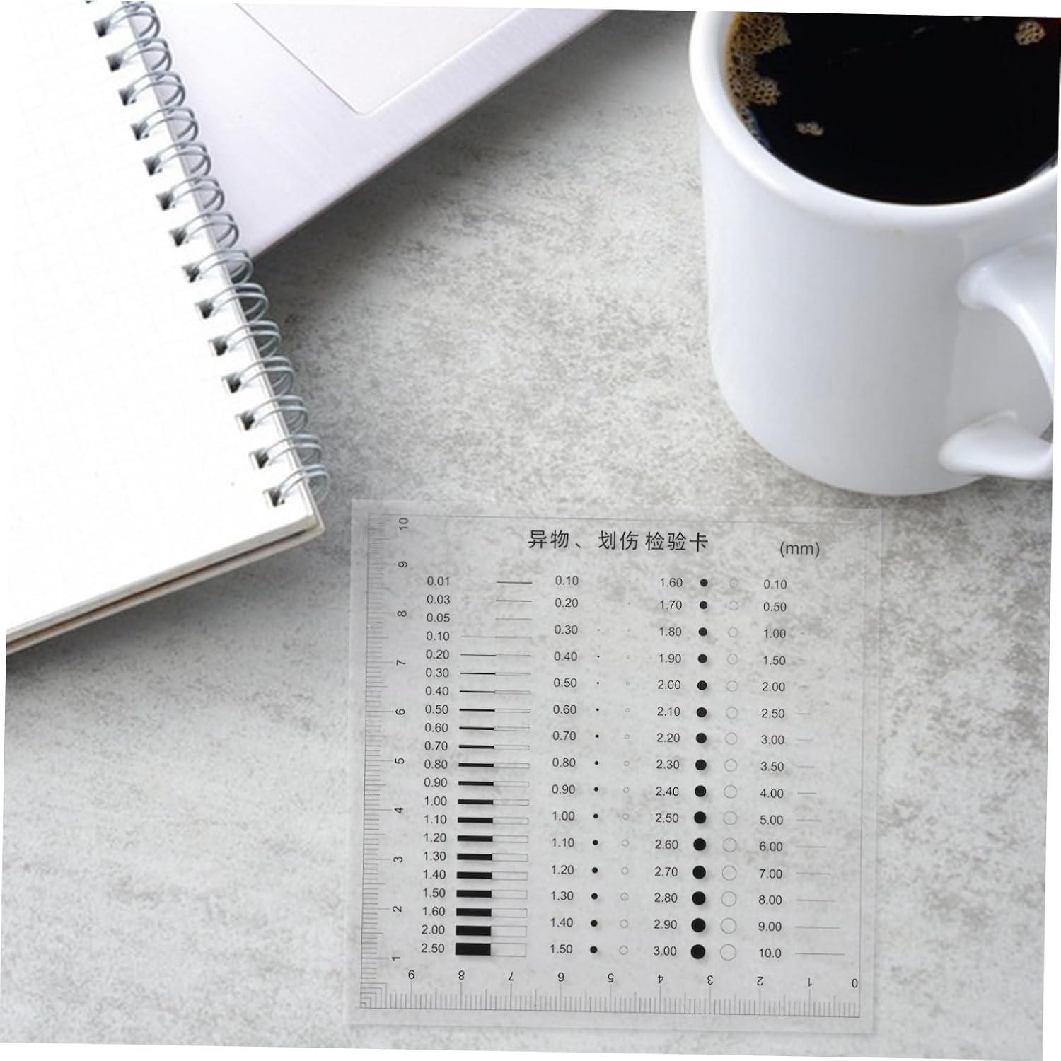 Mikinona High Precision Ruler for Diameter Defect Measurement Line Detection Transparent Flaw Detection Tool for Rapid Estimations Various Industries Durable Versatile