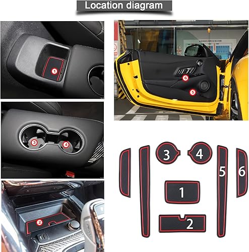 Vista 7 de YEE PIN Supra - Alfombrillas antideslizantes para Supra (J29/DB) 2020 2021 2022, alfombrillas para guantera, alfombrillas para Supra 2020, 2021