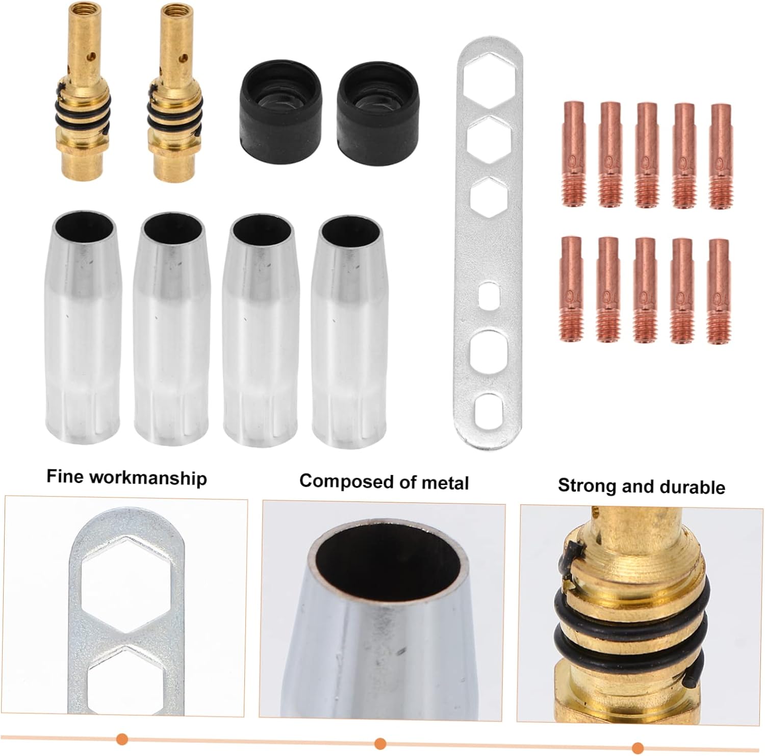 DOITOOL Thread Holder Stand 38 pcs/set Mbak Holders for Copper Tip- Welding Tips Ak Kits Mm Spray Diffusers Consumable Tip Kickstand/Nozzle Metal Kit Adapter Nozzle- Torch Welder