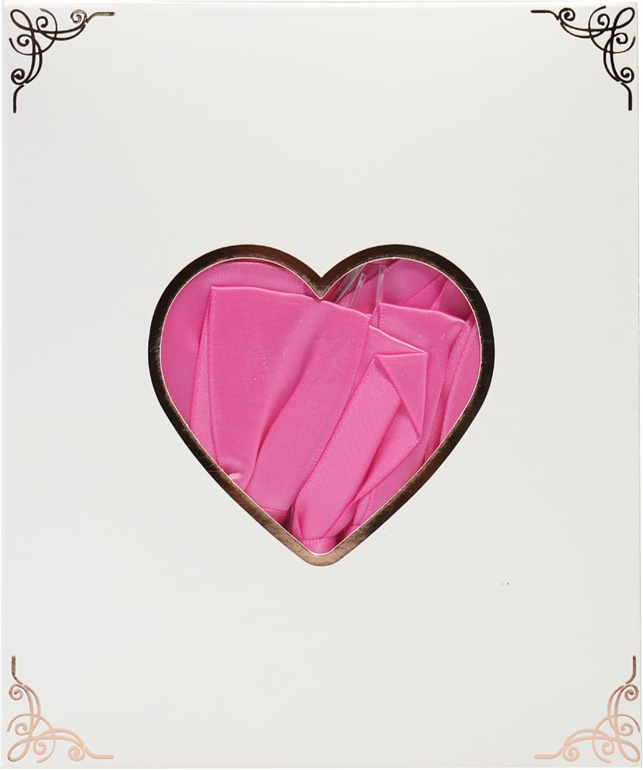 Pink Satin Ribbon Twist Tie Bows 5 Inch Pre-Tied Hot Pink Gift Bows for Crafts, Treat Bags, Party Favors, Wedding, Baby Shower, Candy Apple, Christmas Tree (36 Pack) - Image 9