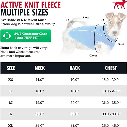 Miniatura 2 de Tuff Pupper Chaqueta de forro polar de punto aislado para perros  Chaleco ligero y cálido para perro  Puerto de cremallera impermeable para arnés