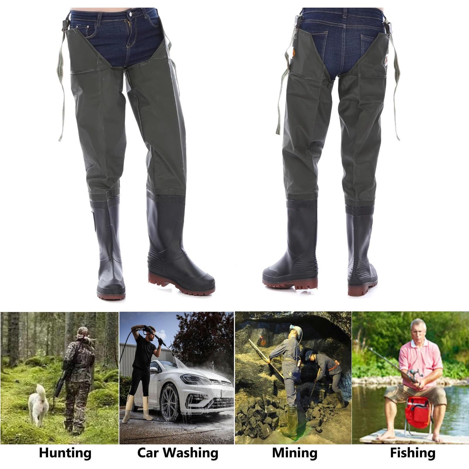 Trampolieri da Pesca | Trampolieri da pesca, Trampolieri for uomo e donna Pesca in PVC Verde Taglie 5.5-9(8)