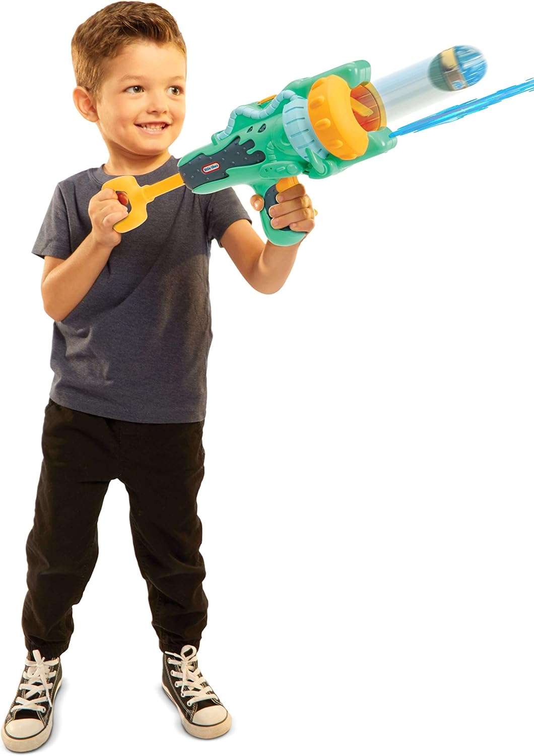 Little Tikes Mighty Blasters Spray Blaster Toy Blaster Sprays Water with 3 Soft Power Pods for Kids Ages 3 Years and Up