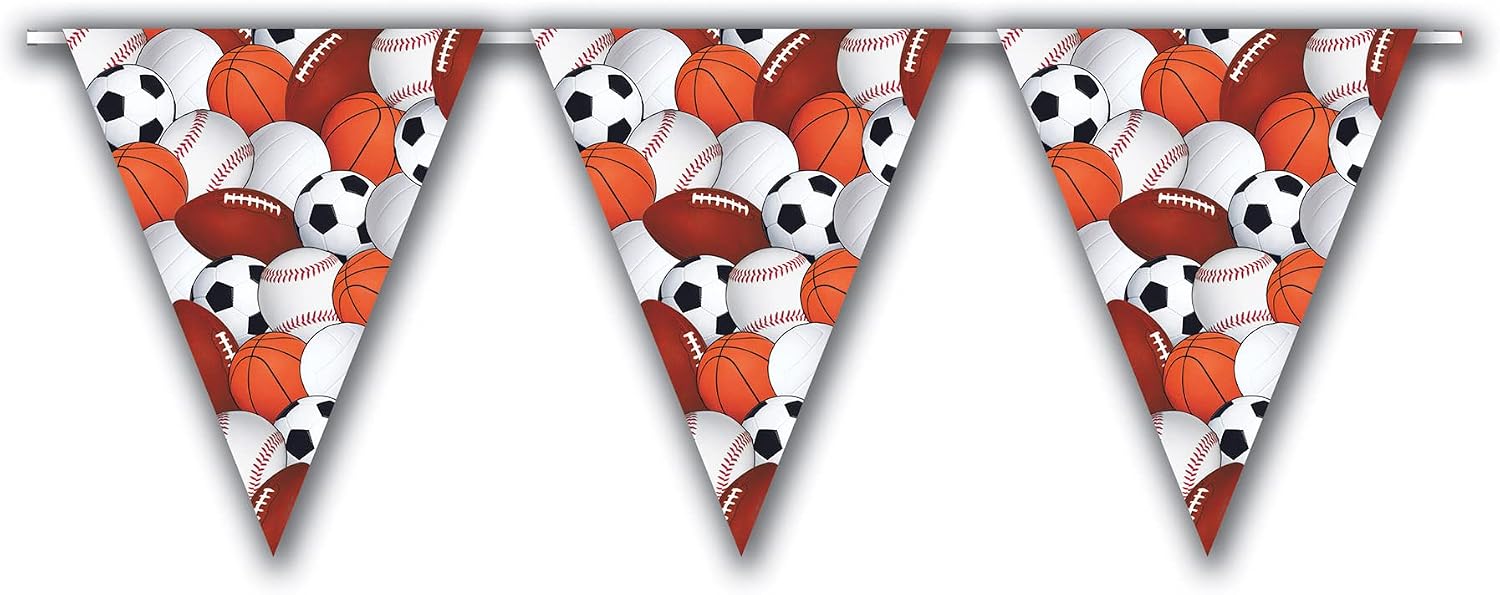 Sports Pennant Banner Party Accessory (1 count) (1/Pkg) (Pack of 2) image 3