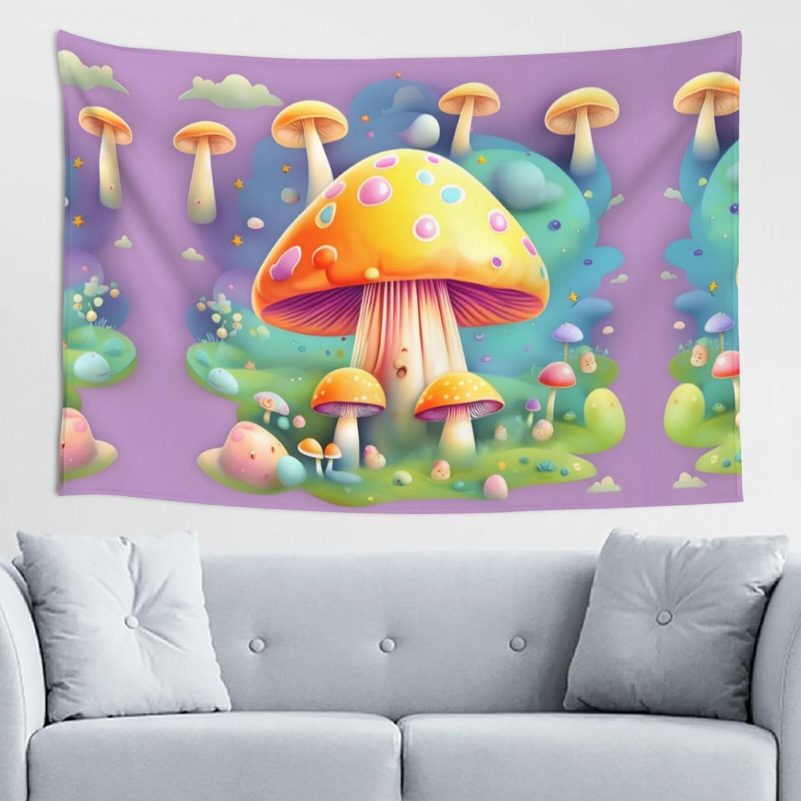 ZZYYDS Fantasy Dream Mushroom Wall Decor Tapestry 60x40in, Wall Hanging, Home Decor, Dorm Decor, Porch Tapestry, etc.