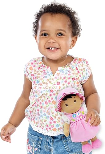 Miniatura 3 de June Garden Muñeca Blandita Malorie de 12" - Muñeca de Peluche Blandita para Regalo para Niñas de 1, 2, 3 Años - Vestido Rosa