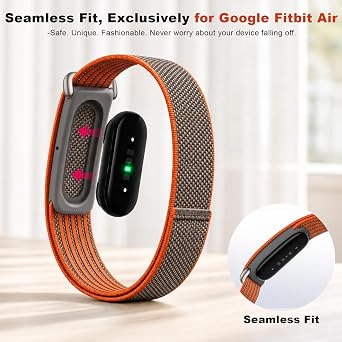 Google Fitbit Air対応のナイロンスポーツバンド。
