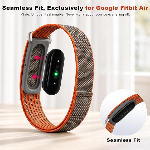 Google Fitbit Air対応のナイロンスポーツバンド。