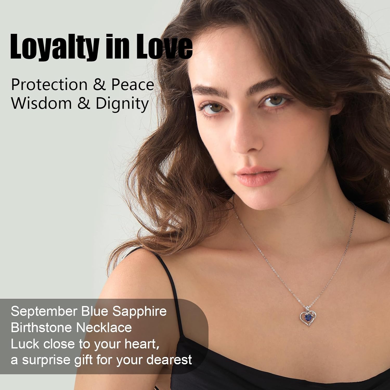 1.2CT Rose Heart Necklace Option of Moissanite or Lab-Grown Sapphire Ruby Emerald&More Necklace for Women Birthstone Girlfriend Necklace S925 Sterling Silver 18K White/Rose Gold Plated D Color VVS1 Gift for Wife Mother Daughter for Birthday Anniversary Valentine's Day Engraved 'I LOVE YOU' - Image 5