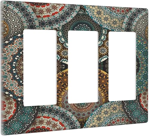 Miniatura 330 de Vista de ventana, isla tropical, playa, palmeras, cielo soleado, cubierta de interruptor de luz de palanca individual, placa decorativa de pared