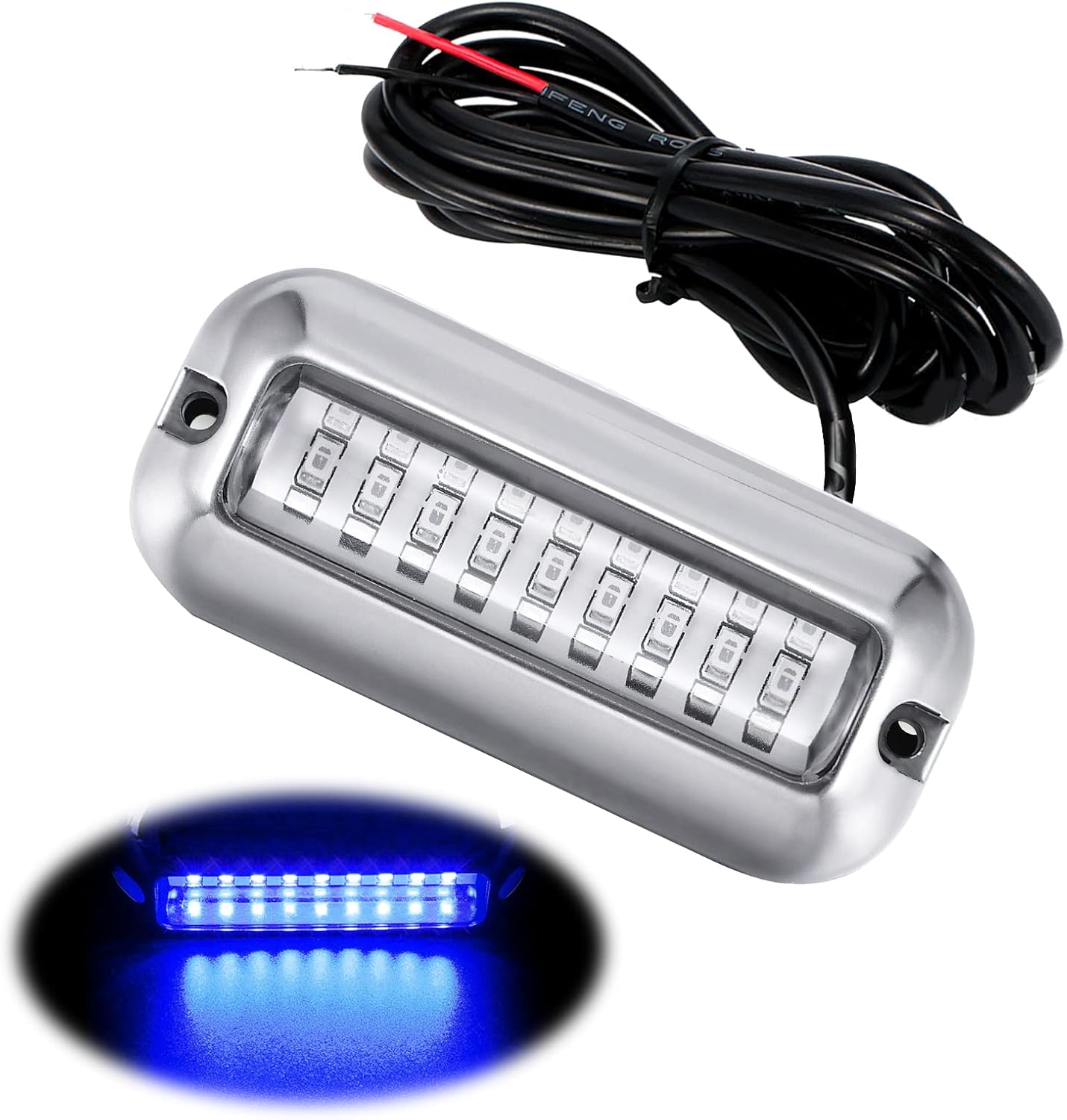 HPX Underwater LED Boat Transom Lights Blue 50W 27LED