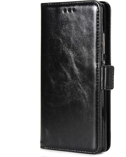 Huawei HA lle DENDICO Slim Leder HA lle Magnet Brieftasche Flip HandyhA lle mit KartenfA cher  Magnetverschluss SchutzhA lle fA r Huawei Schwarz