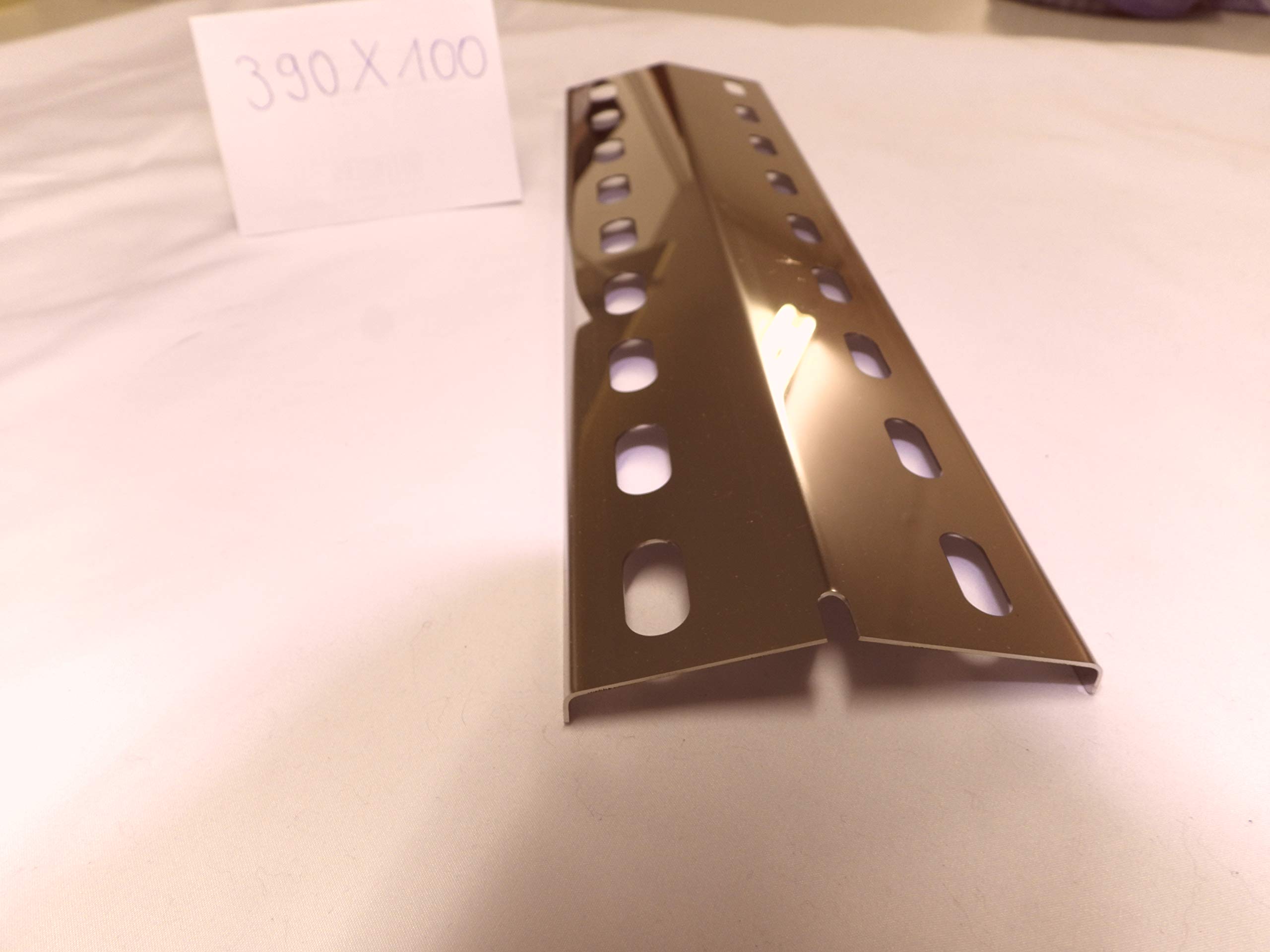 V2A, 505mm x 155mm Flammenverteiler Edelstahl-Manufaktur Gasgrill Ersatz-Set/Flammenblech/Grillblech/Brennerabdeckung/Flammenabdeckung/Gasgrill