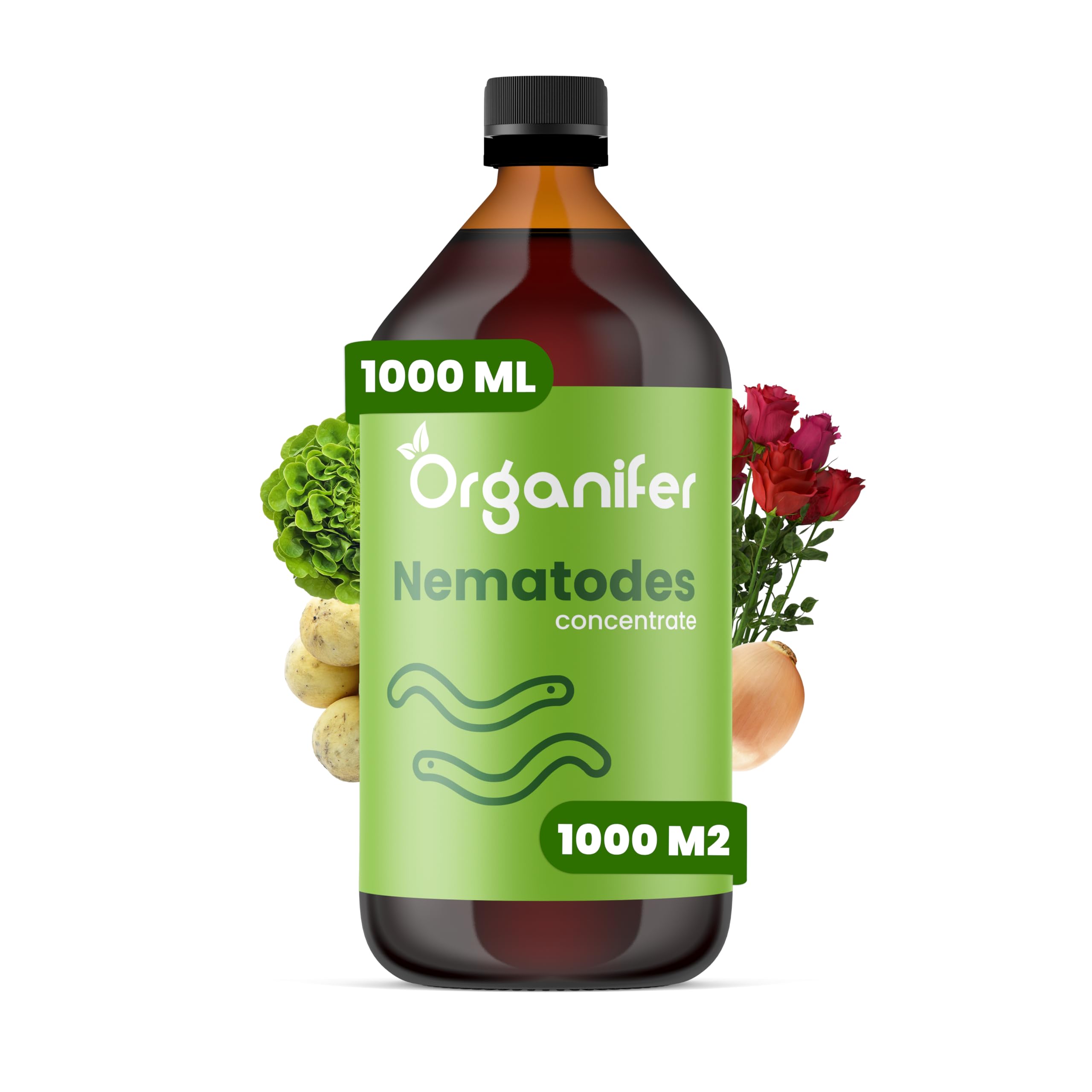 Concentré De Nématodes - 1000 Ml Pour 1000 M2 - Produit Pour Plantes De Jardin - Concentré Pour Plantes Saines - Entretien Du Jardin - Potager - Organifer