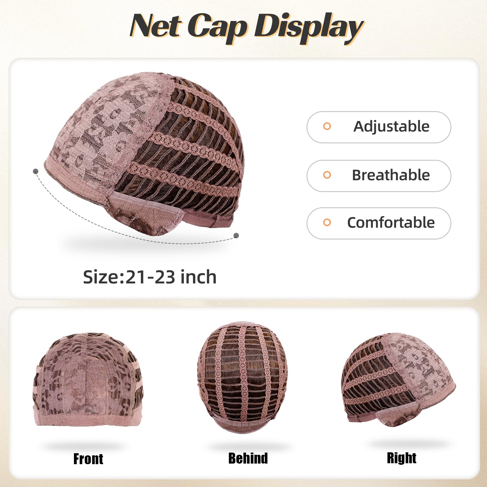 HAIRCUBE Breve Charming Bob con Bangs Parrucche per la Donna Natura Resistente al calore Fibra sintetica Partito/Cosplay/Costume/Parrucca quotidiana (Ombre Brown Bionde)