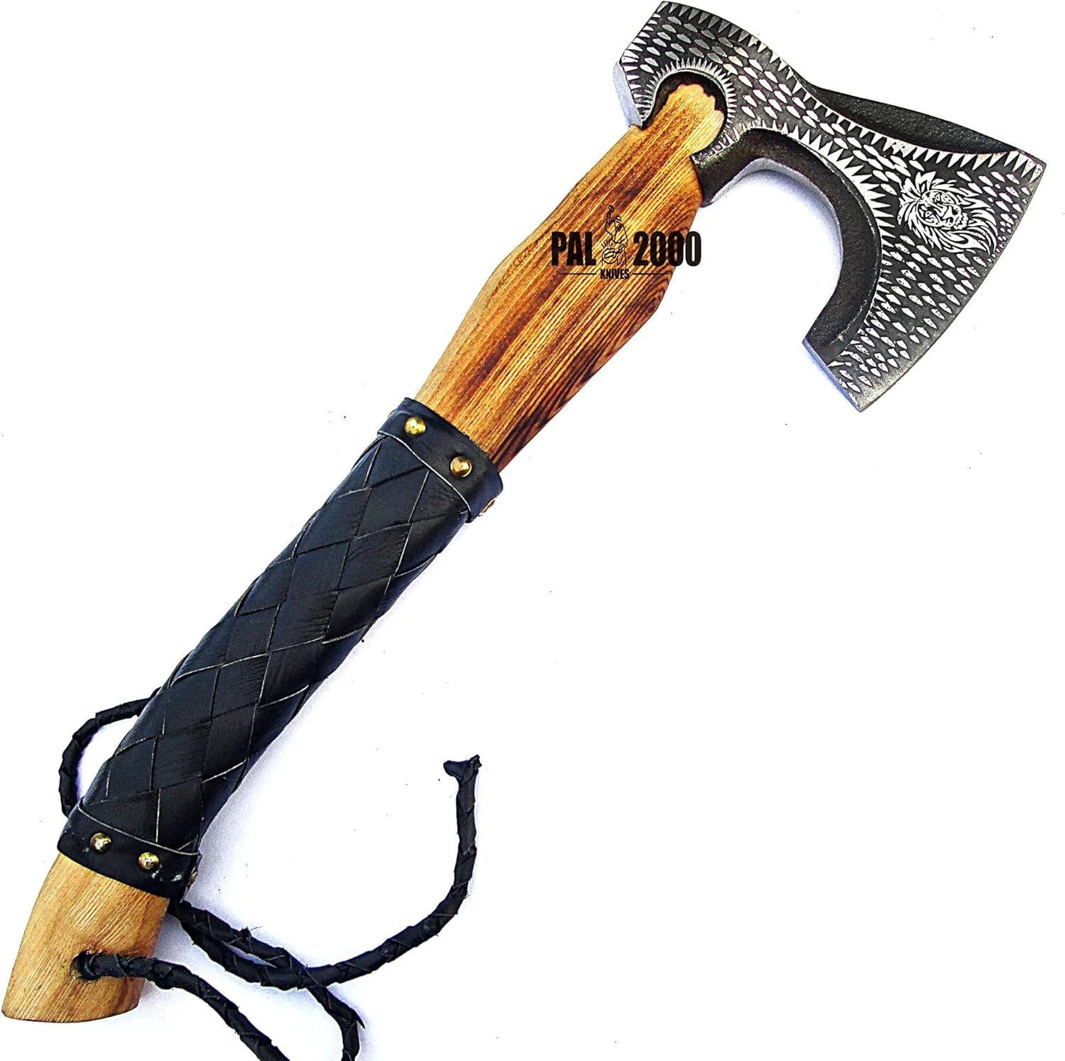 Splitting Axe Camping Chopping Hatchet Viking Tomahawk Battle Hunting Outdoor Solid Wood Handle 9901