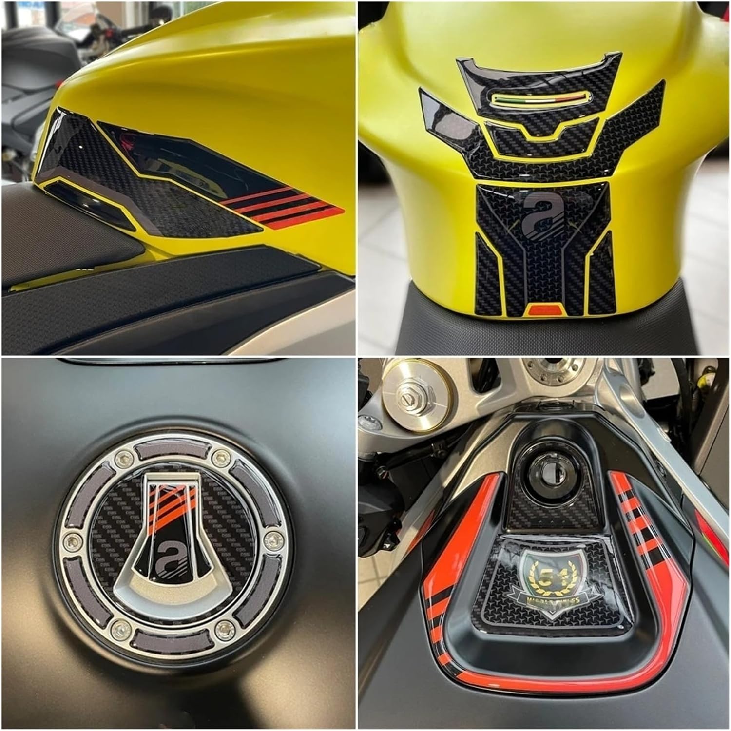 Motorcycle tank pads RS 660 Tank Protector Protection Kit Tank Pad Decal Non-slip For Aprilia RS660 Tuono RS 660