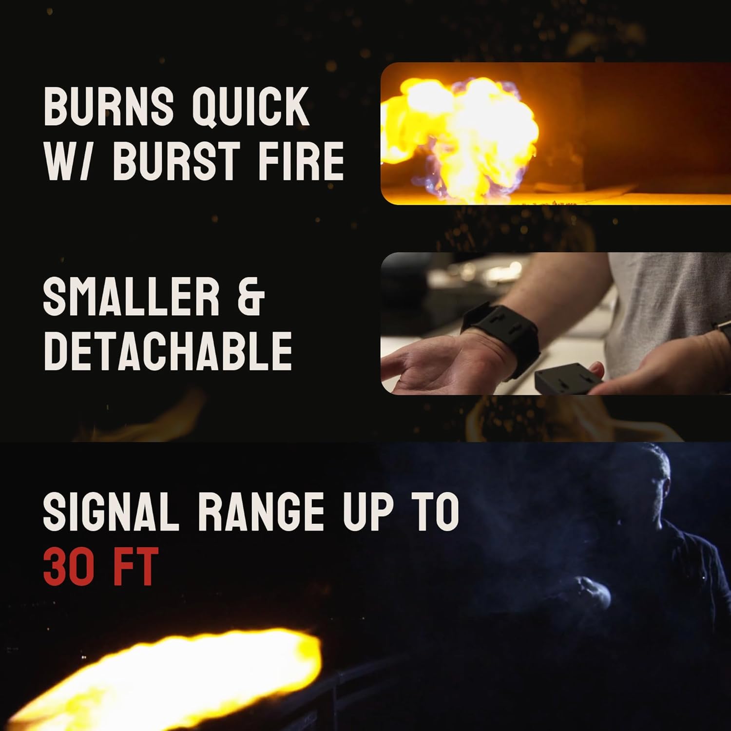 Ellusionist Pyro Mini Fireshooterマジックリストデバイスは、空の手から火の玉を撃ちます -