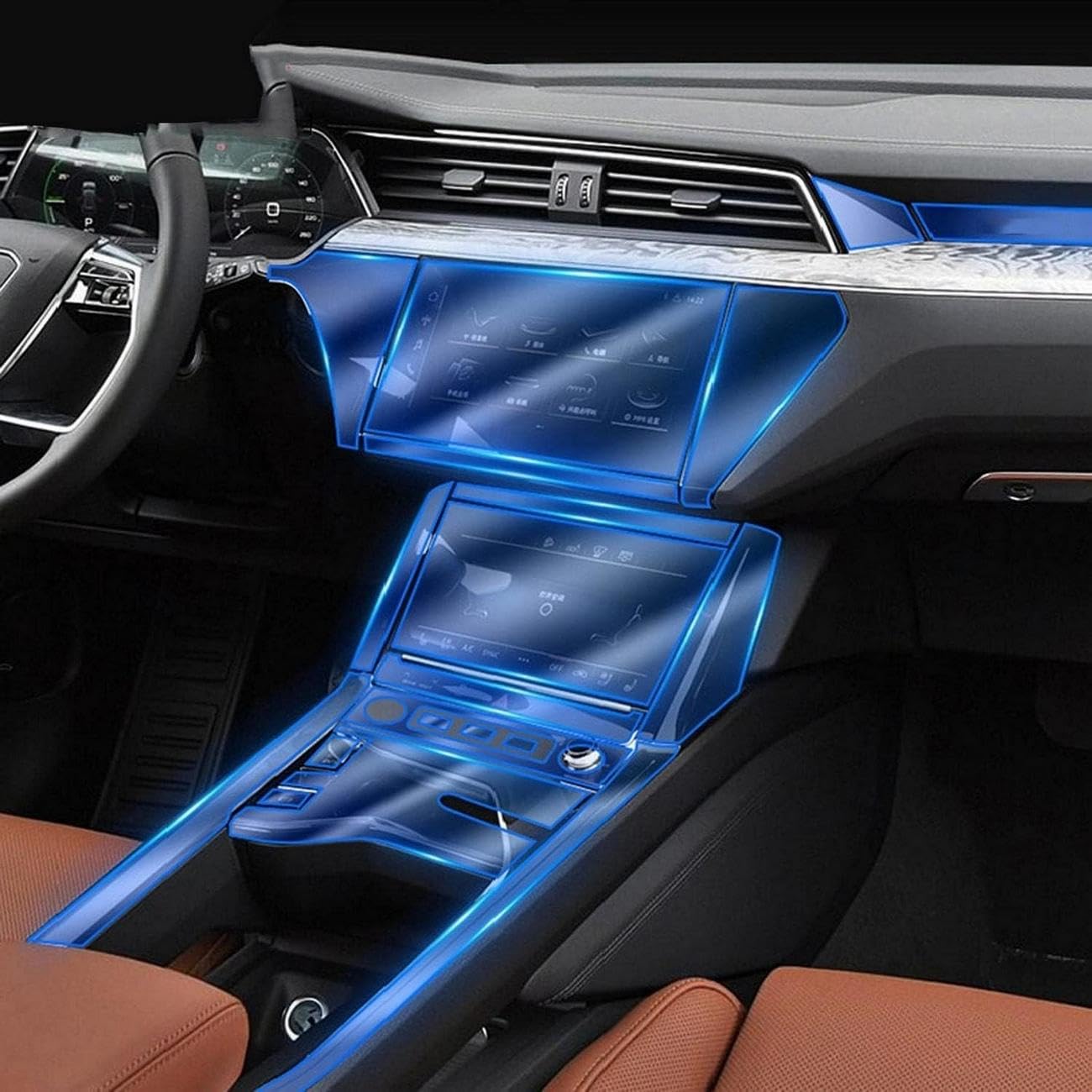 Película TPU Audi e-tron 2020 2021 protectora transparente LHD juego completo